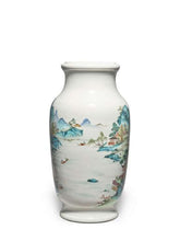 Load image into Gallery viewer, A Famille-rose &#39;Landscape&#39; Lantern Vase
