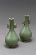 Load image into Gallery viewer, Pair of Glazed Stoneware Arrow Vases, Longquan Touhu
