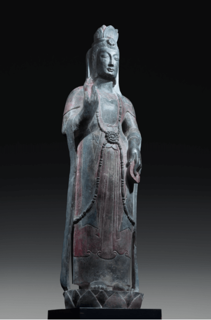 Grey Stone Standing Bodhisattva
