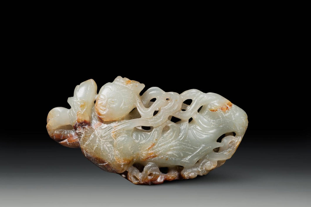 Finely Carved Jade Apsara