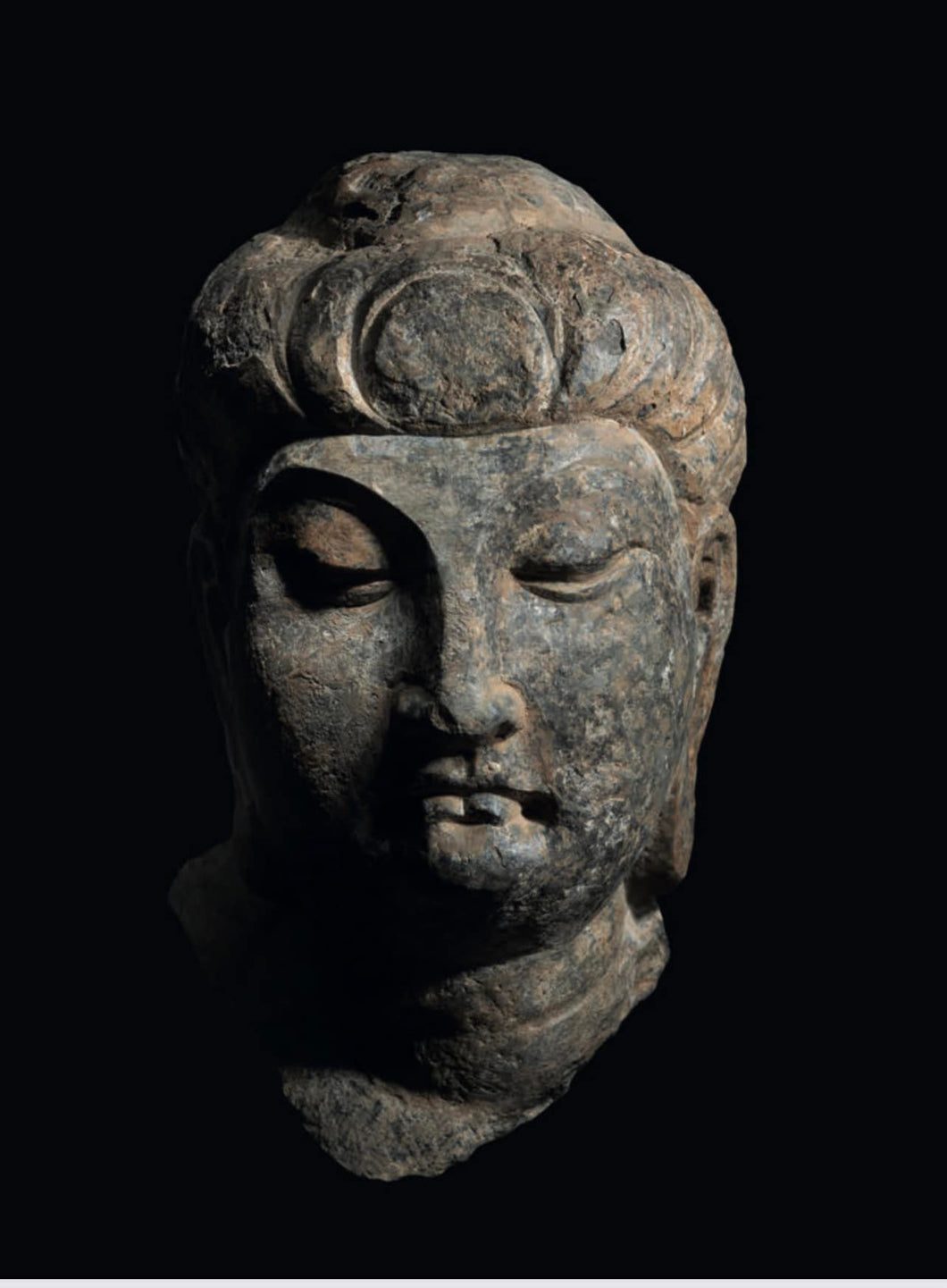 Limestone Buddhist Head