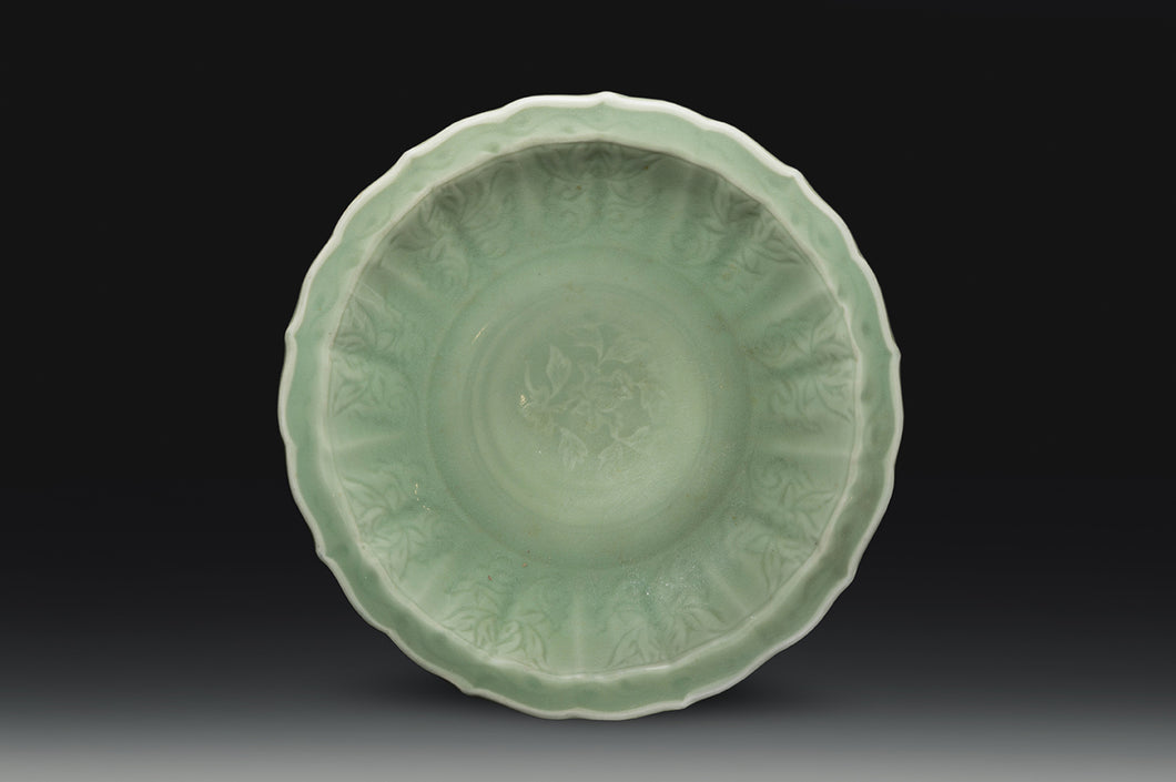 A Large Longquan Molded Dish