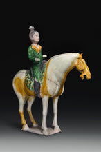 Load image into Gallery viewer, Glazed Pottery Equestrian, Sancai
