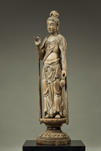 Load image into Gallery viewer, Important Rare Large Wood  Standing Guanyin
