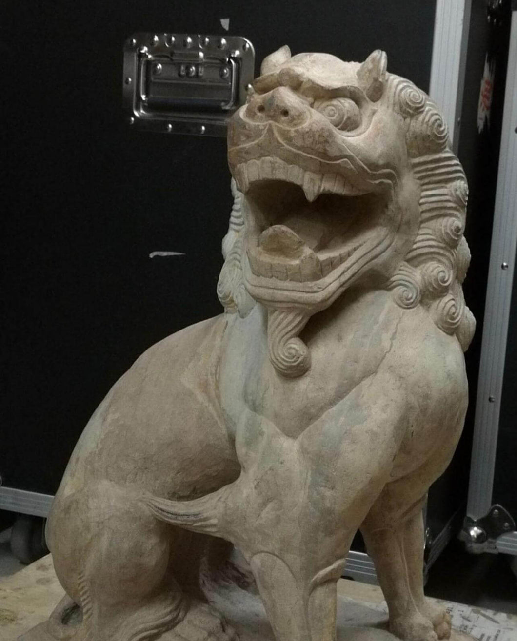 非常罕見的大石頭獅子