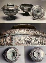 Load image into Gallery viewer, A Extremely Rare Pair of Silver Inlaid Archaic Bronze Vessels, Dou
